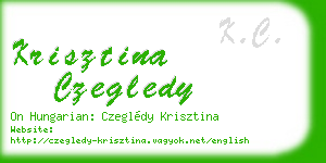 krisztina czegledy business card